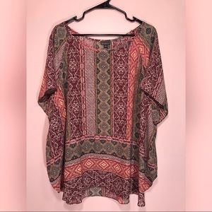 Colorful Multi-Patterned Top